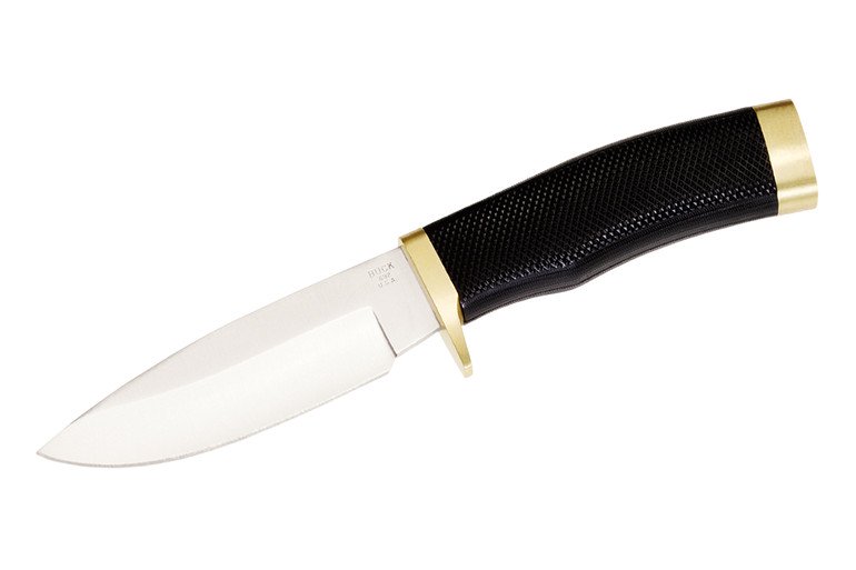 Buck Vanguard Black Rubber Handle Knife