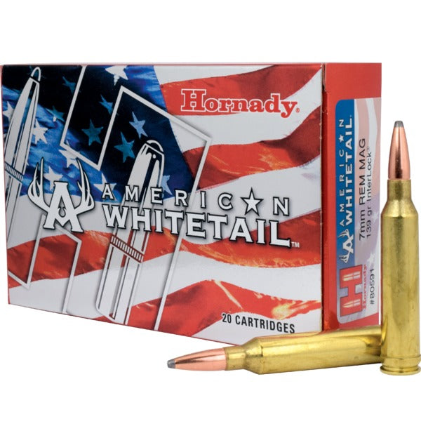 Hornady American Whitetail 7mm Rem Mag 139 gr InterLock SP