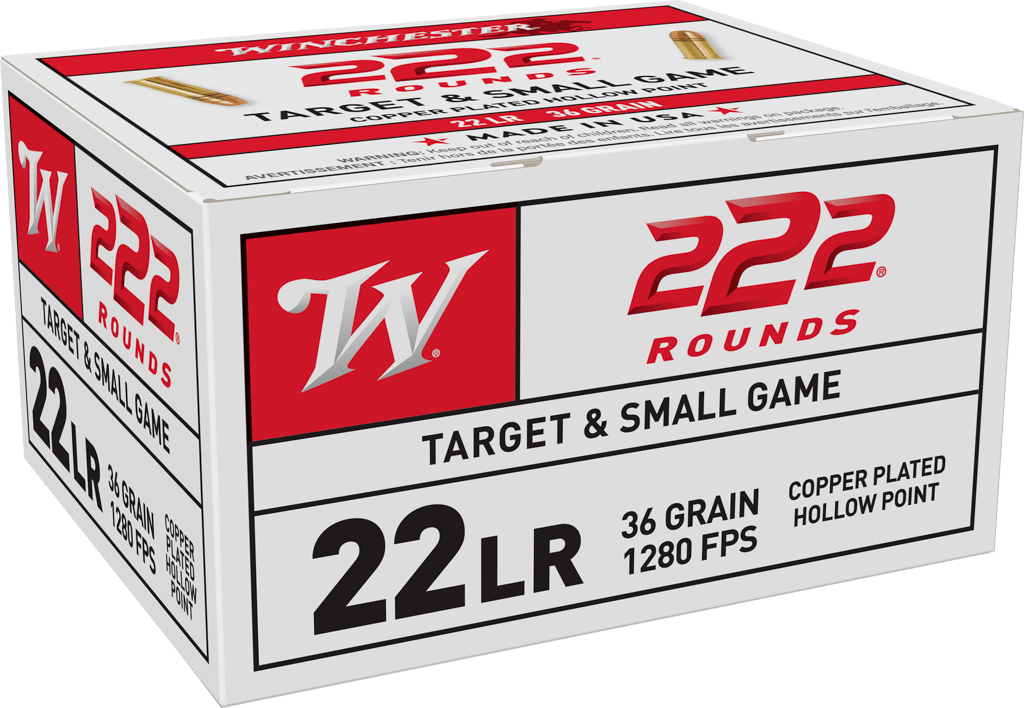 Winchester USA .22 LR 36 gr Copper-Plated Hollow Point - 222 Rounds