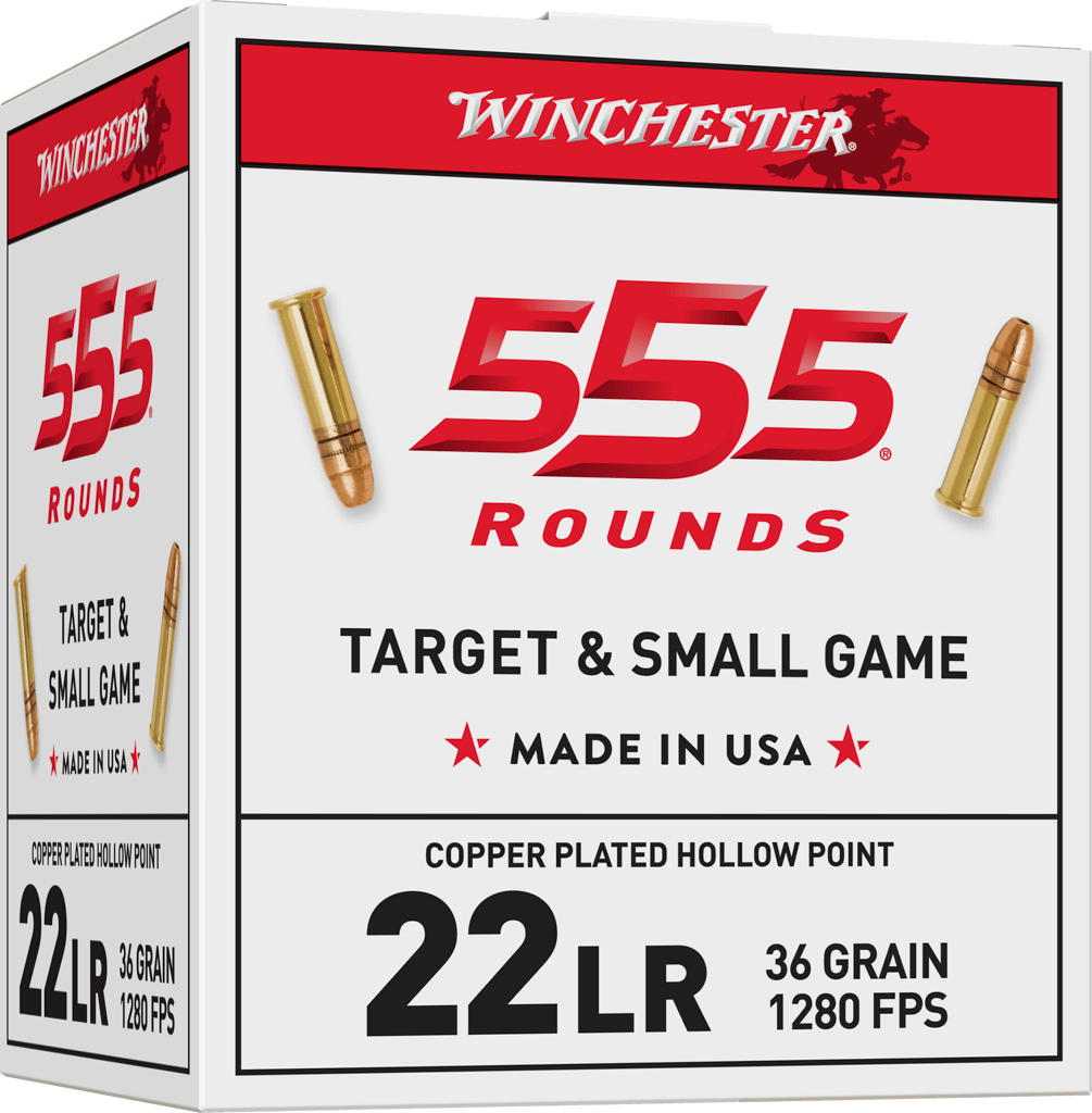 Winchester USA .22 LR 36 gr Copper-Plated Hollow Point - 555 Rounds