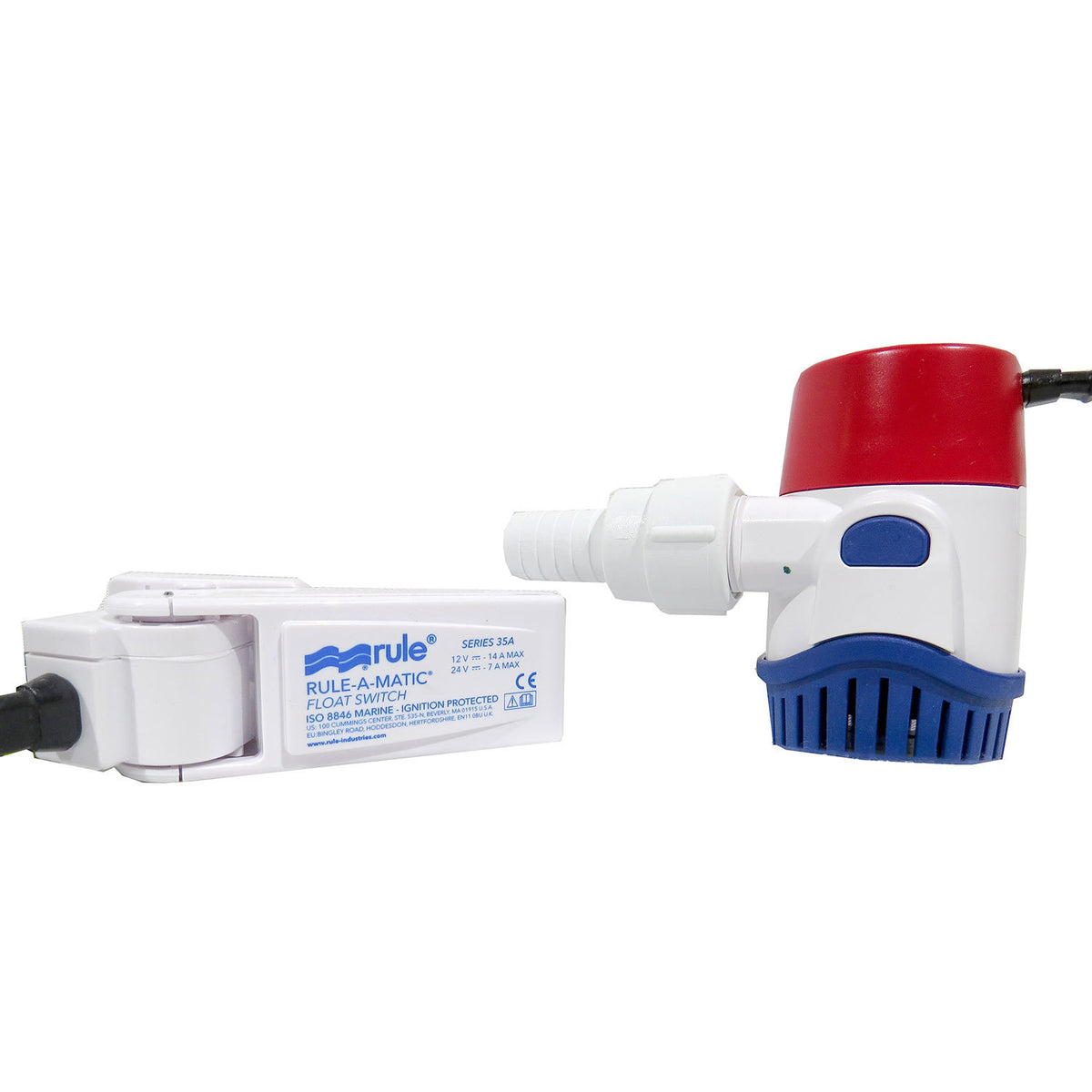 Rule 500 GPH Bilge Pump Kit with Rule-A-Matic Non-Mercury Float Switch
