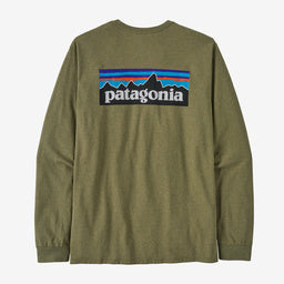 Patagonia Men's Long-Sleeved P-6 Logo Responsibili-Tee® (Buckhorn Green)