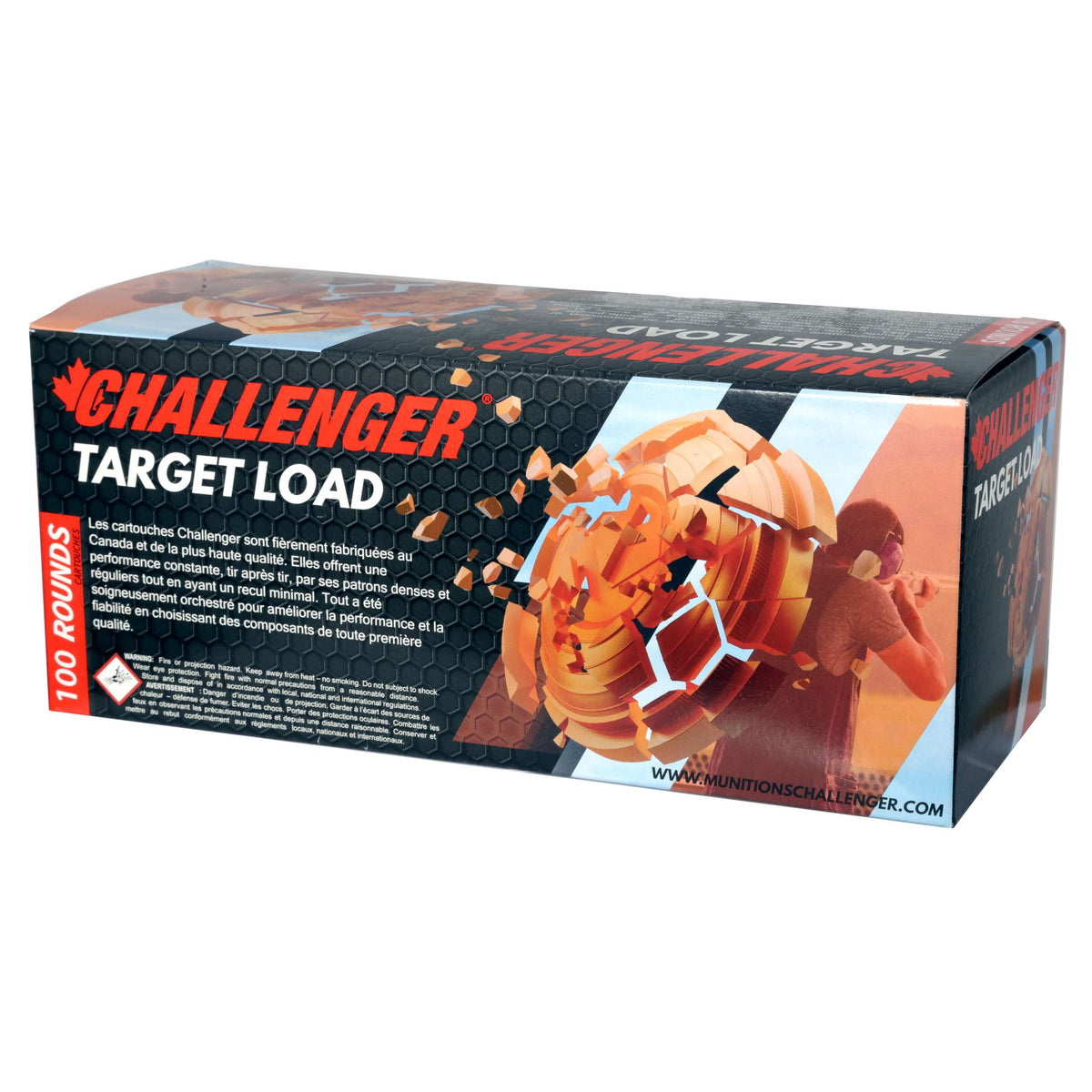 Challenger Target Load 12 Gauge 2 3/4" 1 1/8 oz #8 - 100 Round Pack
