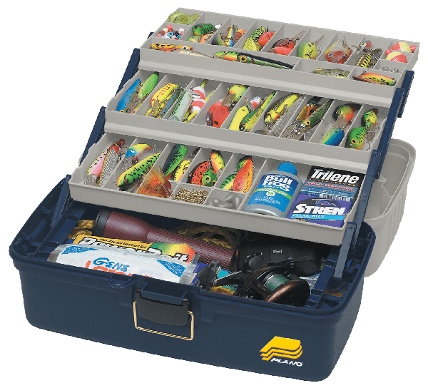 PLANO THREE-TRAY TACKLE BOX LARGE -GREEN