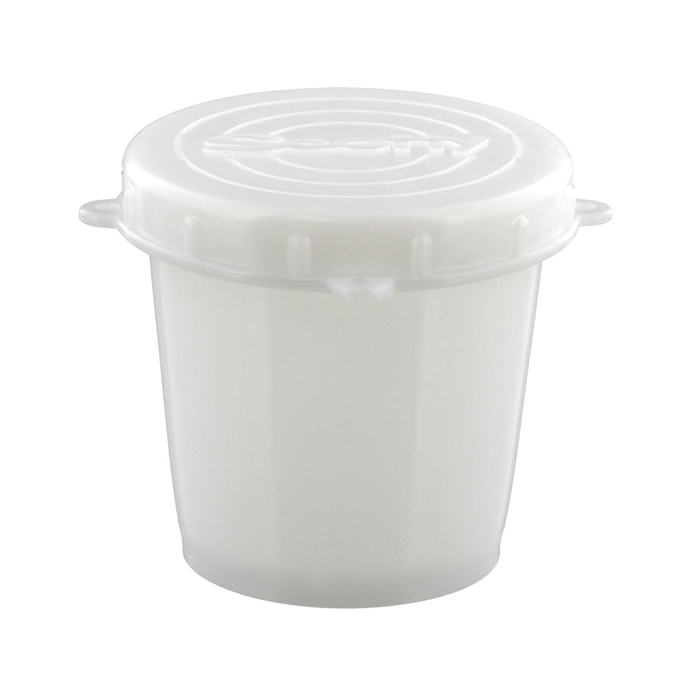 Scotty 650 White 1/2 Litre Bait Jar with quick lock threaded lid