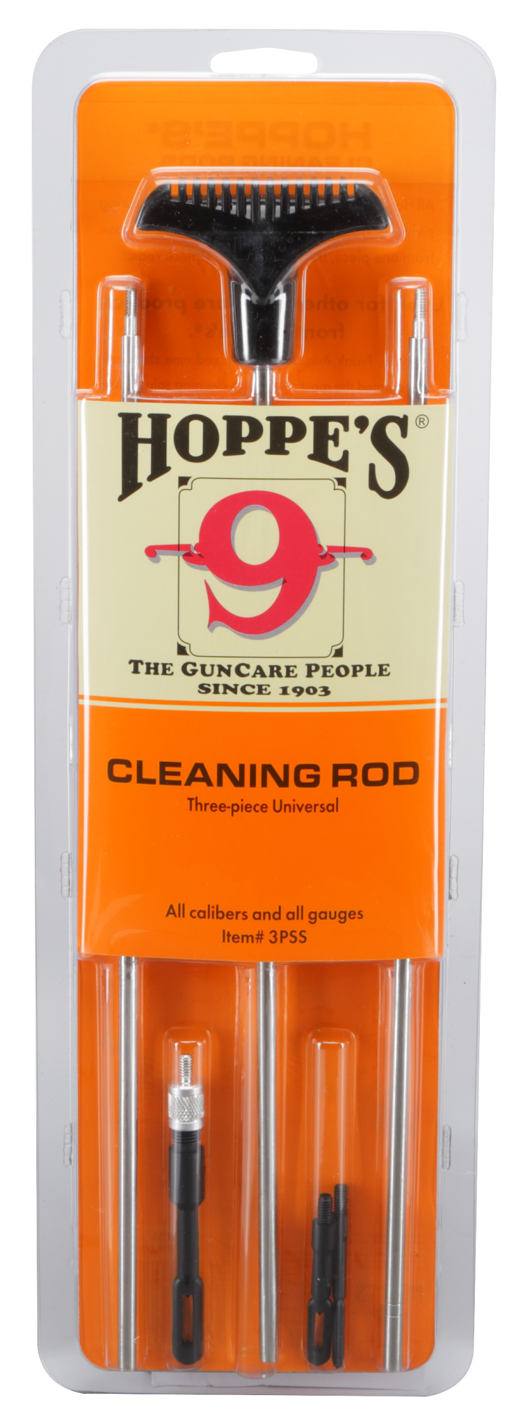 Hoppe's Bench Rest Stainless Steel Cleaning Rod - 3 Piece