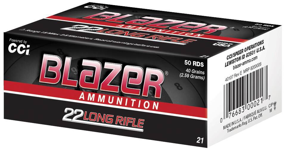 CCI Blazer .22 LR 40 gr Lead Round Nose - 50 Rounds