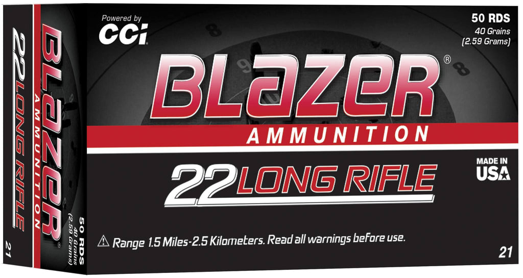 CCI Blazer .22 LR 40 gr Lead Round Nose - 50 Rounds