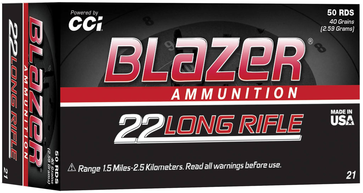 CCI Blazer .22 LR 40 gr Lead Round Nose - 50 Rounds