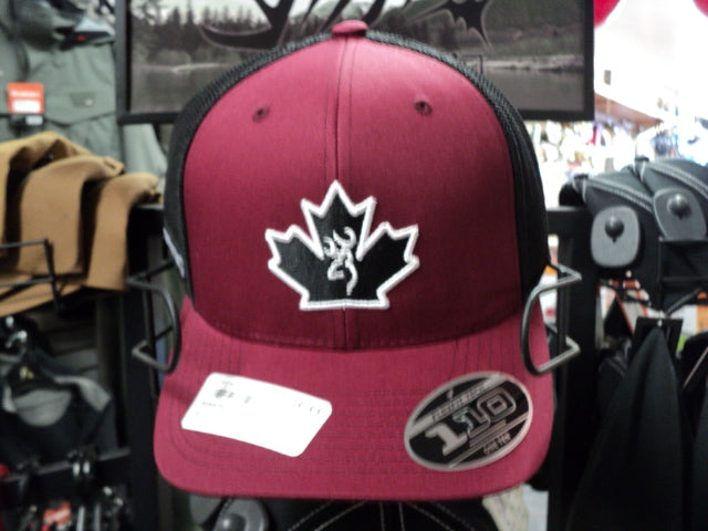 Browning Cap Maple Leaf, Red/Black, 110 Mesh