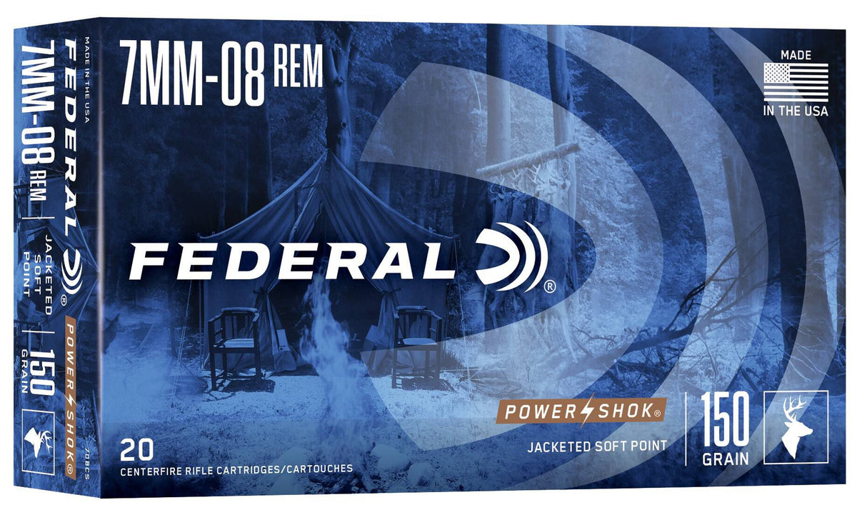 FEDERAL Power-Shok 7MM-08 150GR SP
