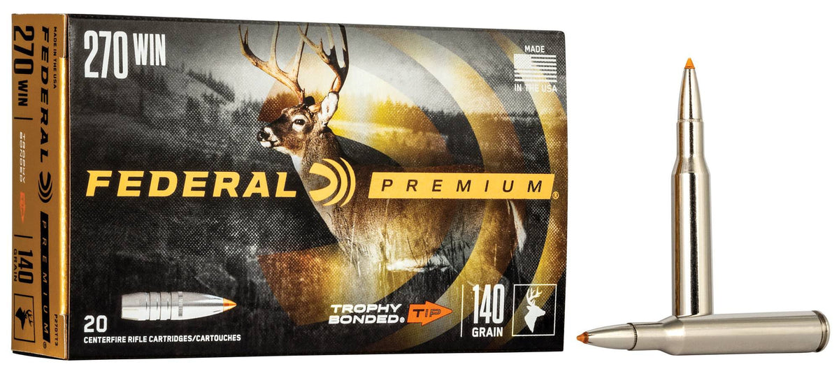 Ederal Premium 270 WIN, Trophy Bonded Tip, 140 Grain