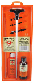 HOPPE'S STANDARD RIFLE & SHOTGUN CLEANING KIT WITH ALUMINUM ROD
