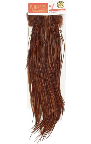 WHITING ROOSTER SADDLE BRONZE GRADE BROWN FULL CAPE
