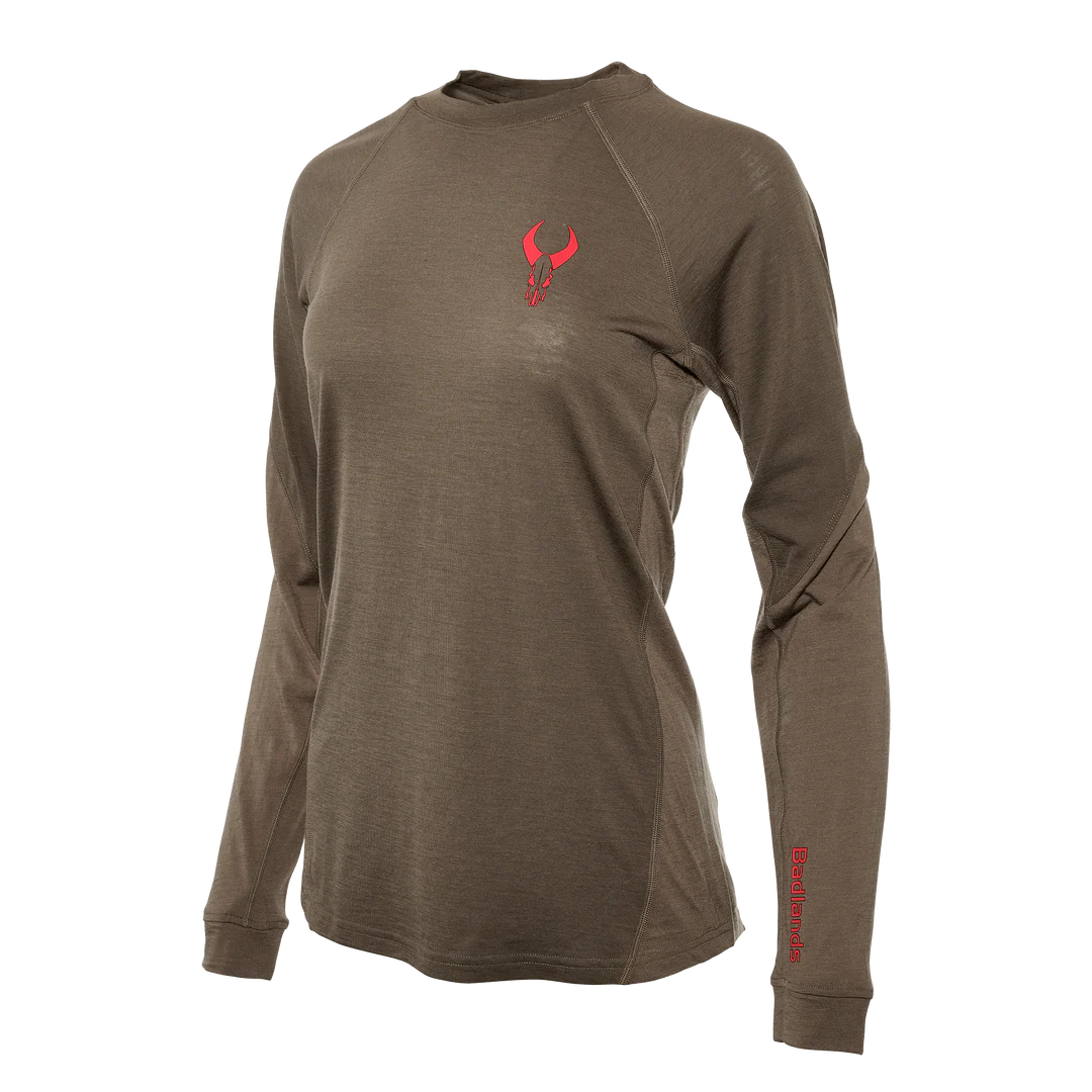BADLANDS W'S PECORA LIGHTWEIGHT MERINO CREW