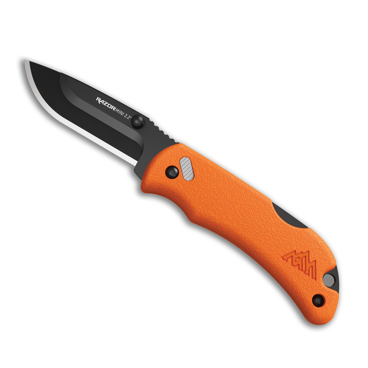 Outdoor Edge 2.2" Razor-Mini, Blaze Orange, 2 Black Drop Point Blades