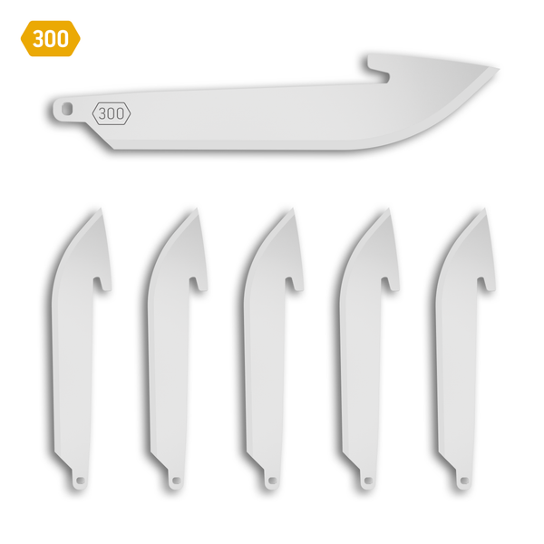 Outdoor Edge 3.0" Drop-Point Blade Pack, Stainless, 6 Blades