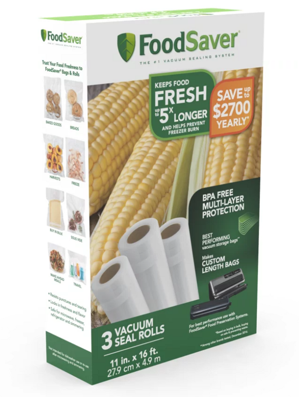 FOODSAVER VACUUM BAG 3 PACK
