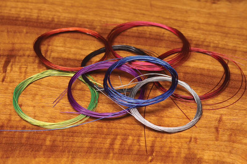 Hareline Senyo's Thin Intruder Trailer Hook Wire, sizes 6 or smaller - the colours