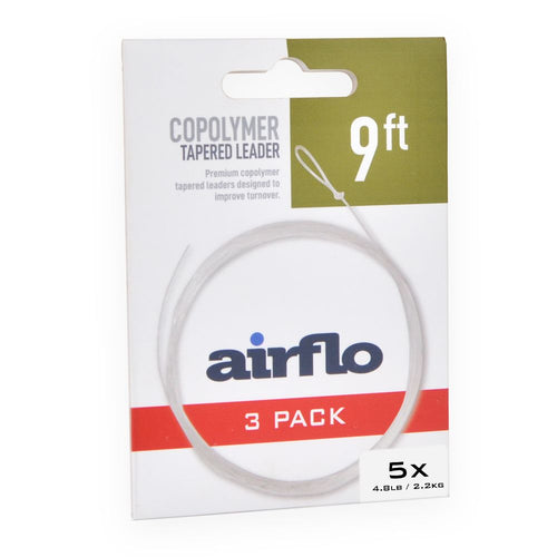 AIRFLO 9' TACTICAL TAPERED LEADERS (3-PACK)