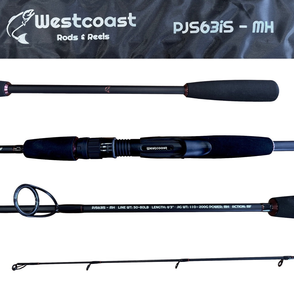 Westcoast Pacific Jigging Series 1-Piece Jigging Rod - 6'3" Spinning (PJS63iS)