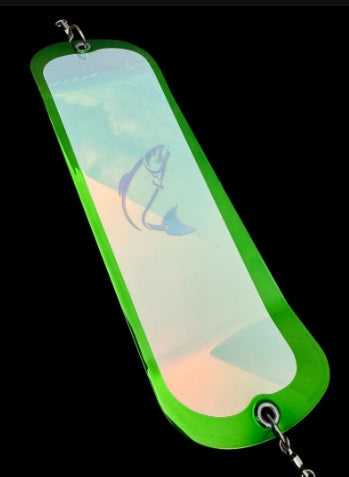 Westcoast Fishing Tackle UV Electro Mirror Flasher - GREEN HORNET