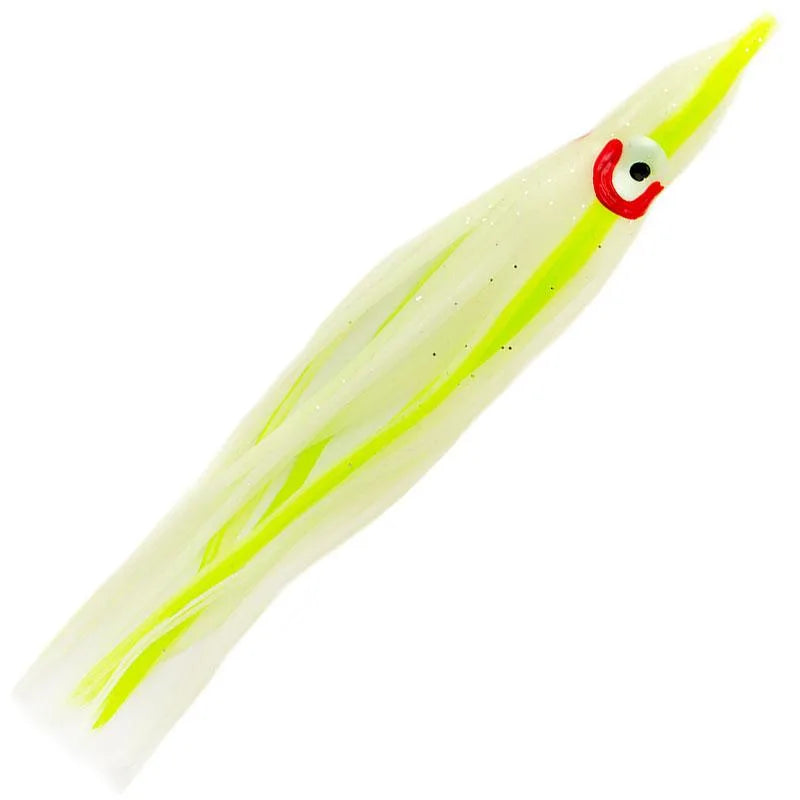 Gibbs Squid, 5/pk 4.5" OGX8R - Glow/chartreuse