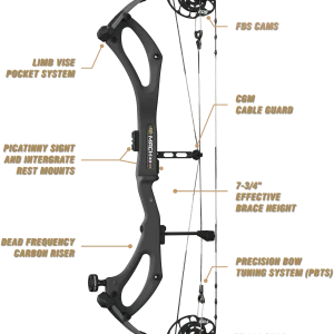 PSE MACH 33 DS CARBON FDS 70LB RH CHARCOAL